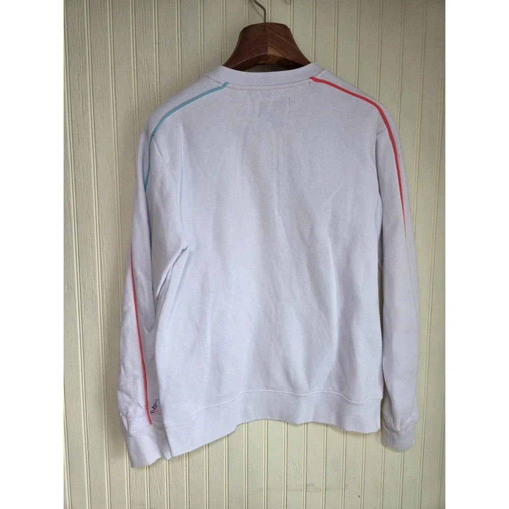 Jordan Sweatshirt Youth XL White Multicolor Jumpman Embroidered‎ Logo Crewneck